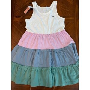 NWT Vineyard Vines Girls Medium (10-12) Colorful Spring Dress $50 MSRP